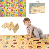 MATA PIANKOWA EDUKACYJNA SKŁADANA DWUSTRONNA 120x180 POLSKI ALFABET + TORBA
