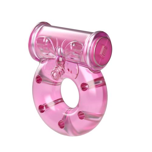vibrating cock ring & condom set - pink na Arena.pl