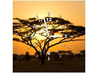 40X40CM ZEGAR AKACJA SERENGETI OBRAZ