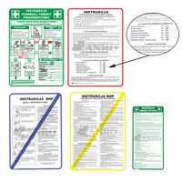 ZESTAW INSTRUKCJI TABLIC BHP PPOŻ PIERWSZA POMOC