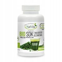 Sok z Młodego Jęczmienia BIO Tabletki 500mg Eko Witaminy 150 tabl. NatVita