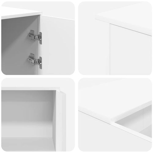 Biurko recepcyjne białe 155x50x103,5 cm Drewno klejone na Arena.pl