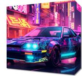 Obraz 30x30cm Nocny Rajd w Neo-Tokio