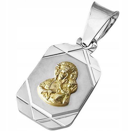 Srebrny medalik Matka Boska 925 + łańcuszek 45 cm komunia / chrzest prezent na Arena.pl