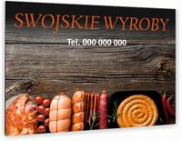 nadruk UV TABLICZKA reklamowa aluminiowa SWOJSKIE WYROBY dibond 40x30