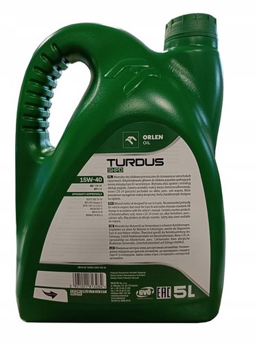 Orlen Turdus Shpd 15W40 5L Olej Silnikowy Turdus na Arena.pl