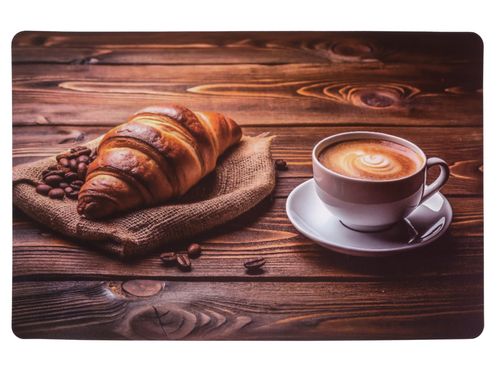 Podkładka mata dekoracyjna na stół tworzywo 43,5 x 28,5 cm kawa rogalik na Arena.pl