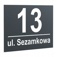 Nierdzewny Numer Na Dom Tabliczka Adresowa z Numerem Domu 32x21 cm