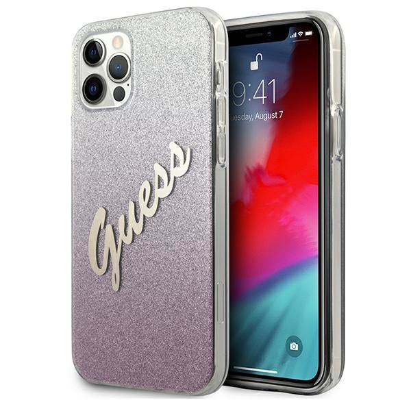 Etui Guess do iPhone 12 Pro Max, Różowy zdjęcie 1