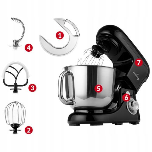 ROBOT KUCHENNY PLANETARNY MIKSER LEHMANN WIELOFUNKCYJNY 5L CZARNY na Arena.pl