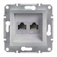 Gniazdo komputerowe 2x kat.5e UTP aluminium