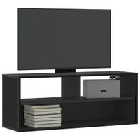 Szafka pod TV, czarna, 100x31x39,5 cm, materiał drewnopochodny