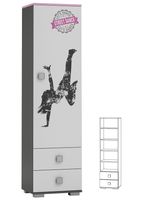 STREET DANCE Y2 szafa młodzieżowa 50x40 w.190