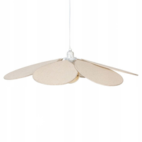 LAMPA SUFITOWA BEŻOWA Z LNU I STALI NOWOCZESNA STYLOWA NAYA ŚR 72 CM