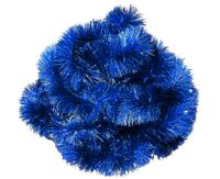 ŁAŃCUCH CHOINKOWY NIEBIESKI długi 6 metrów GIRLANDA ŚWIĄTECZNA 10cm