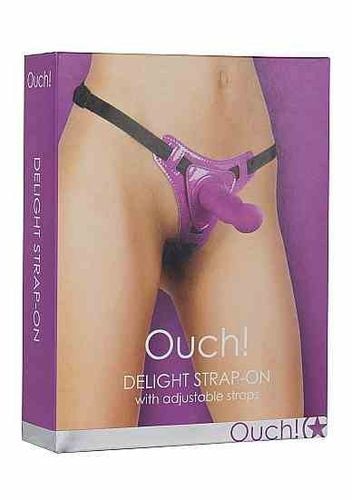 Strap-On Z Uprzężą Ouch Delight 15Cm Fioletowy na Arena.pl