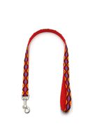 A-475 PEJCZ, KRÓTKA SMYCZ DLA PSA TAŚMA ROMB 20mm/80cm Kolor - Czerwony