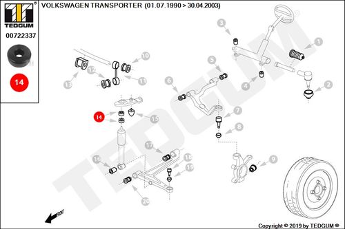 TRANSPORTER TULEJA ŁACZNIKA STAB PRZEDNIEGO T3 na Arena.pl