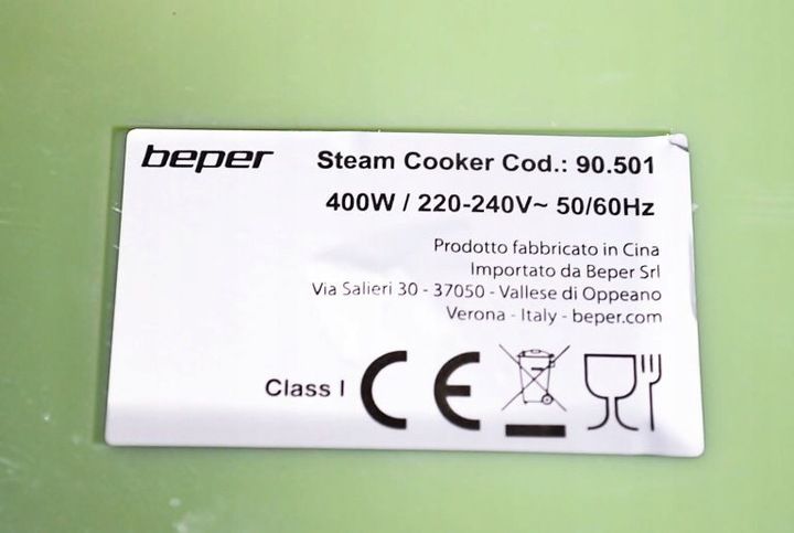 Parowar Beper 90.501 Vaporiera Steam Cooker zdjęcie 3