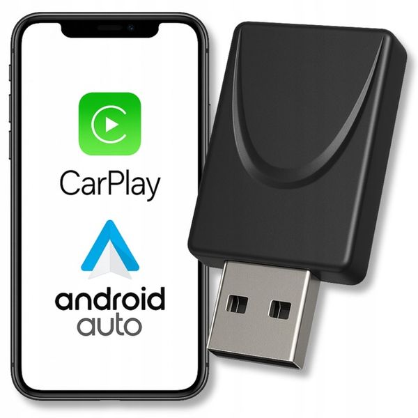 BEZPRZEWODOWY CARPLAY ANDROID AUTO ADAPTER APPLE USB RADIO WIRELESS zdjęcie 1