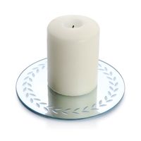 podstawka szklana 6szt. lusterko fi-15cm