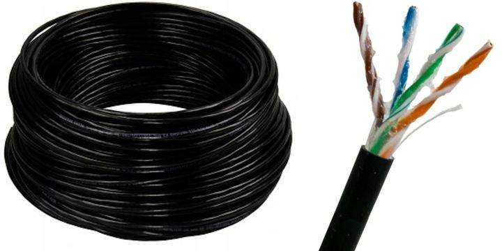 KABEL UTP zewnętrzna ŻEL RJ45 skrętka 100m ZIEMNA zdjęcie 4