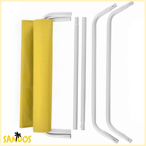 Leżak plażowy do opalania składany żółty KAONA na Arena.pl