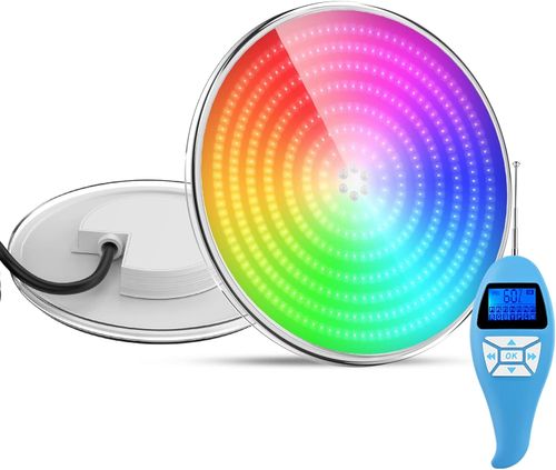 Reflektor LED basenowy LyLmLe PAR56 35W RGB IP68 oświetlenie basenowe na Arena.pl