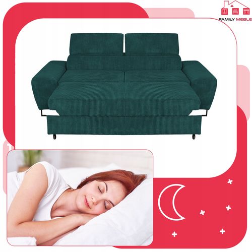 Zestaw mebli wypoczynkowych Savio Sofa 2os fotele zielony Family Meble na Arena.pl