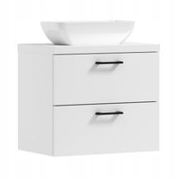 Szafka łazienkowa wisząca LUNA 60 biała z umywalką Lara (W2)