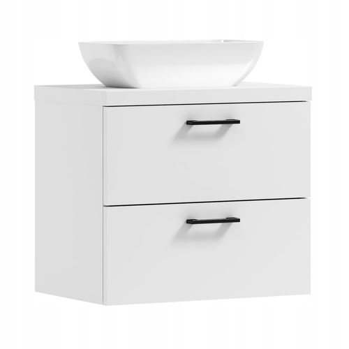 Szafka łazienkowa wisząca LUNA 60 biała z umywalką Lara (W2) na Arena.pl