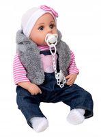 Wózek z lalką Doris SPACRÓWKA DLA LALEK + Duża INTERAKTYWNA LALKA BOBAS