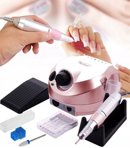 FREZARKA DO PAZNOKCI MANICURE PEDICURE 65W PROFESJONALNA MOCNA + FREZY na Arena.pl