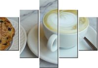 70 100CM OBRAZ 5 ELEM KAWA MUFFINEK DON MCCULLOUGH DRUK PŁÓTNO