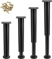 Nóżki meblowe QWORK regulowane 25-42 cm czarne 4 szt. POWYSTAWOWY