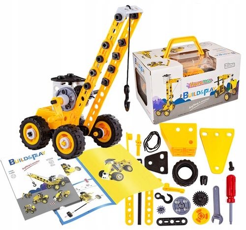 Klocki Konstrukcyjne Zestaw kreatywny XXL POJAZDY DO SKRĘCANIA 112 el 10w1 na Arena.pl