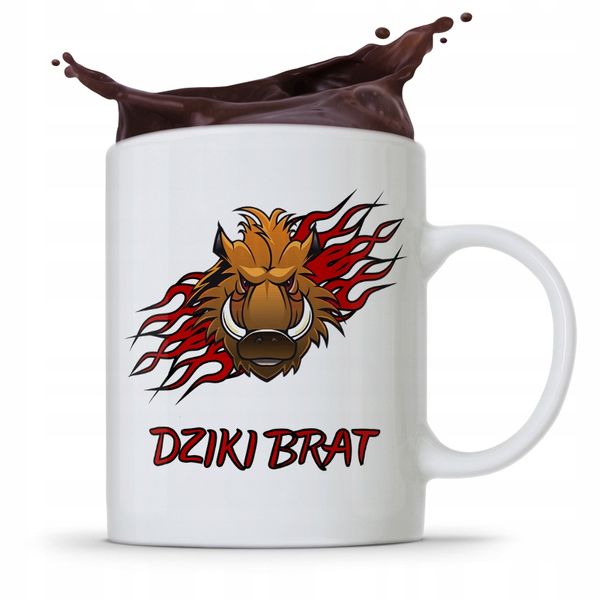 Kubek Prezent Dla Brata Braciszka Dziki Brat Z Nadrukiem Ze Zdjęciem zdjęcie 1