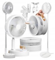 WENTYLATOR SKŁADANY WIATRAK CICHY TELESKOP PODŁOGOWY STOŁOWY AKUMULATOR USB