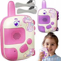 WALKIE TALKIE KRÓTKOFALÓWKI JEDNOROŻEC DLA dziewczynki 2 OSÓB ZASIĘG 500m