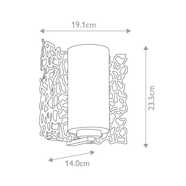 Kinkiet ścienny Silver Coral KL-SILVER-CORAL1 Kichler tuba srebrny zdjęcie 5