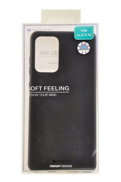 Etui Mercury Goospery Soft Feeling do Samsung Galaxy A72 / A72 5G czarny zdjęcie 4