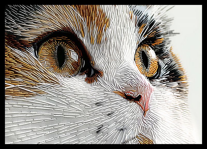 Plakat 42x29,7cm Nitkowany Kot zdjęcie 2