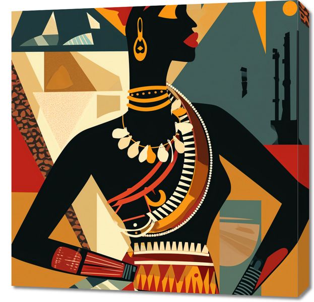 Obraz 70x70cm Afrykańska Mozaika zdjęcie 1