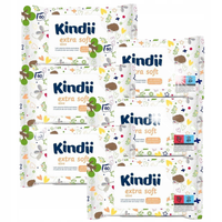 Chusteczki nawilżane dla dzieci Kindii aloe extra soft 6 opakowania