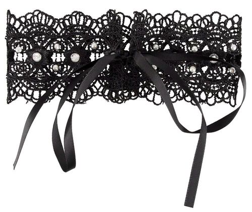 embroidered choker+rhinestones na Arena.pl