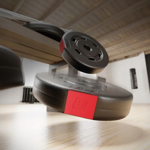 Zestaw obciążeń bitumicznych 40kg do hantli sztang gryfu ścięte 4x10kg na Arena.pl