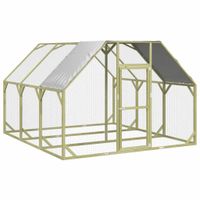 Klatka dla kurcząt, 268x300x190 cm, impregnowane drewno sosnowe