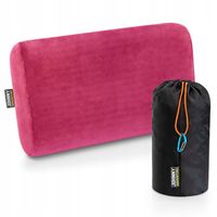 Poduszka podróżna, turystyczna pianka memory JOHNNY ADVENTURE RÓŻOWA+worek