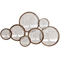 Dekoracja ścienna Home ESPRIT Biały Brązowy Drzewo Arabia 106 x 4 x 63 cm