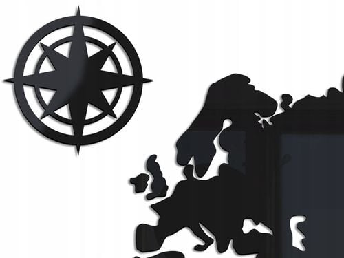 Duży zegar ścienny Mapa 80x40 Nowoczesny 3d Cichy na Arena.pl